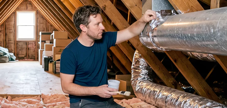 Duct Board Leak Repair in College Station